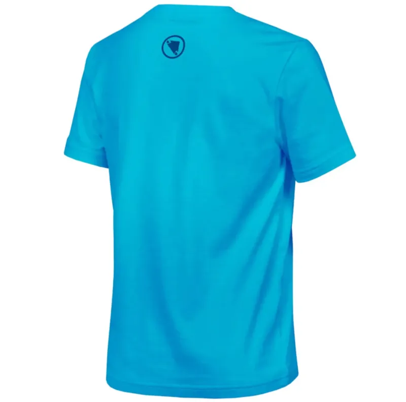 Endura Kid's One Clan Organic Tee Camo Electric Blue-1